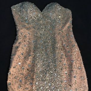 Strapless Floor Length Mermaid Prom Dress